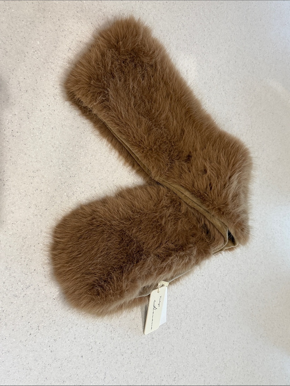 Vintage Havana Brown Faux Fur Wrap